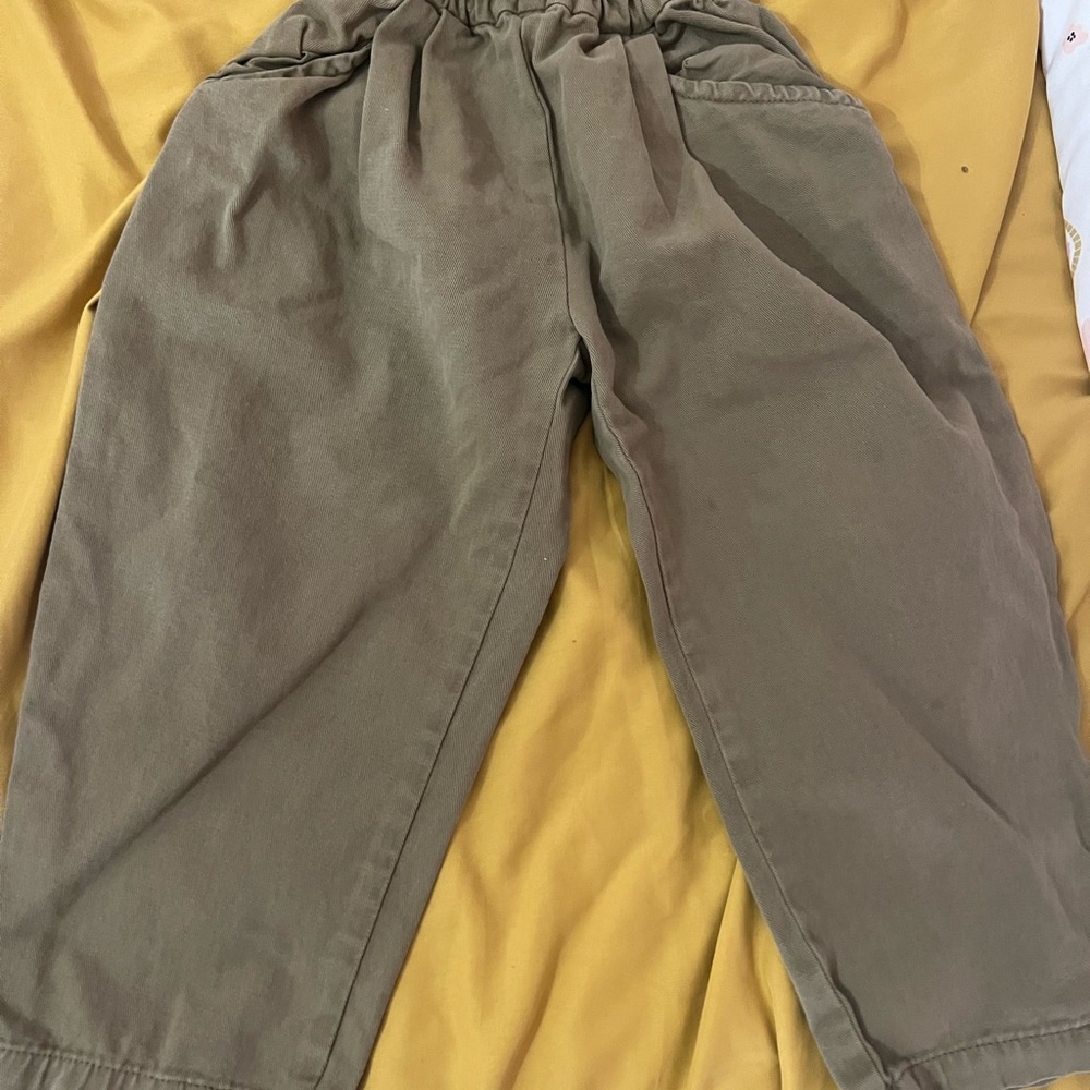 Zara Kids Elastic-Waist Cotton Blend Pants